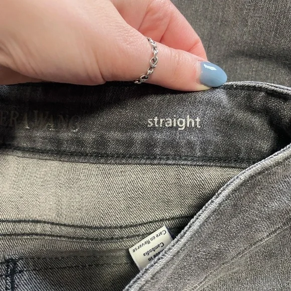 Simply Vera Vera Wang Straight Leg Jeans with Zippers - Picture 8 of 10